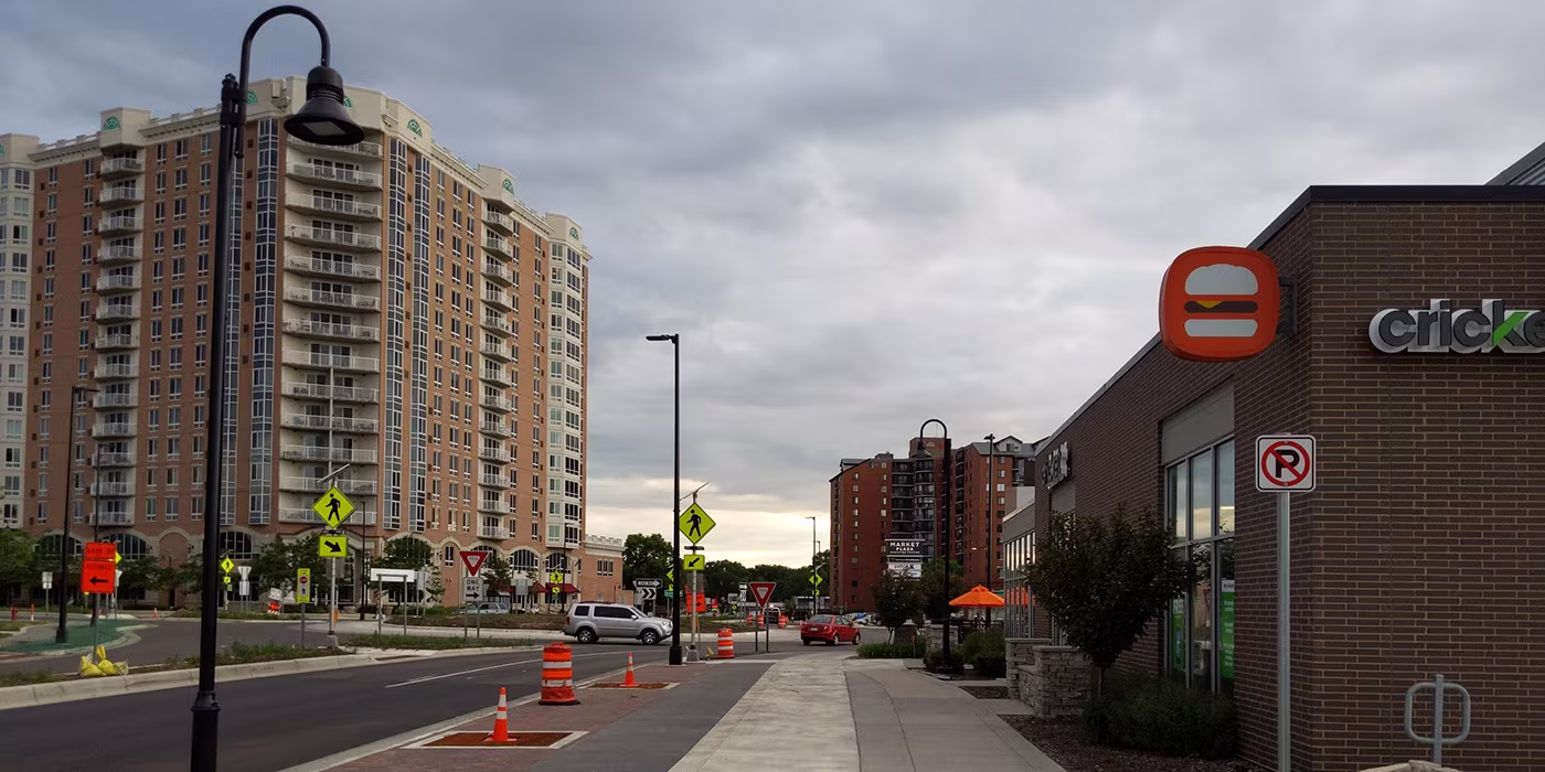 Downtown Richfield, Minnesota at the 66th Street and Lyndale Avenue commercial corridor.