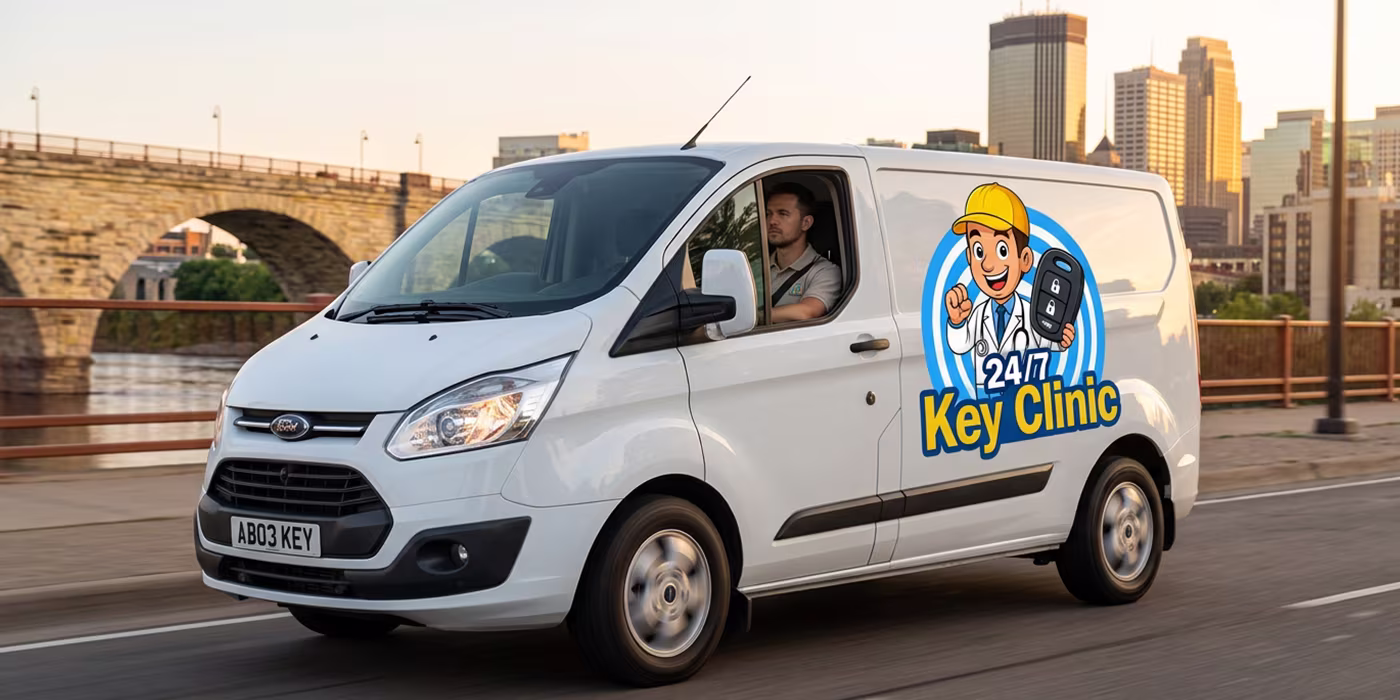 24/7 Key Clinic mobile locksmith van serving Minneapolis and St Paul Twin Cities