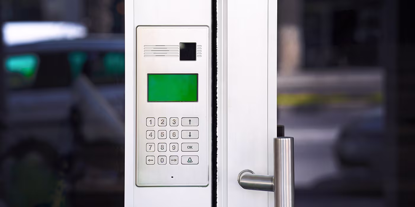 High security pick-resistant commercial lock installed at a Minneapolis business