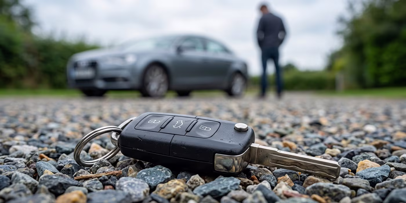 Locksmith creating a new car key from scratch for a lost key in Minneapolis